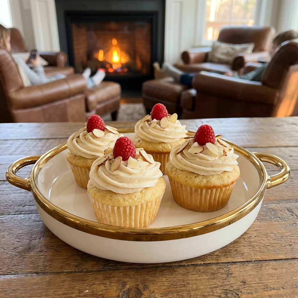 Almond Cupcakes with Raspberry Filling Delightful 