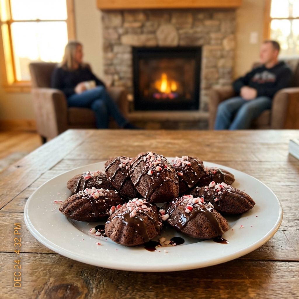 Chocolate Peppermint Madeleines