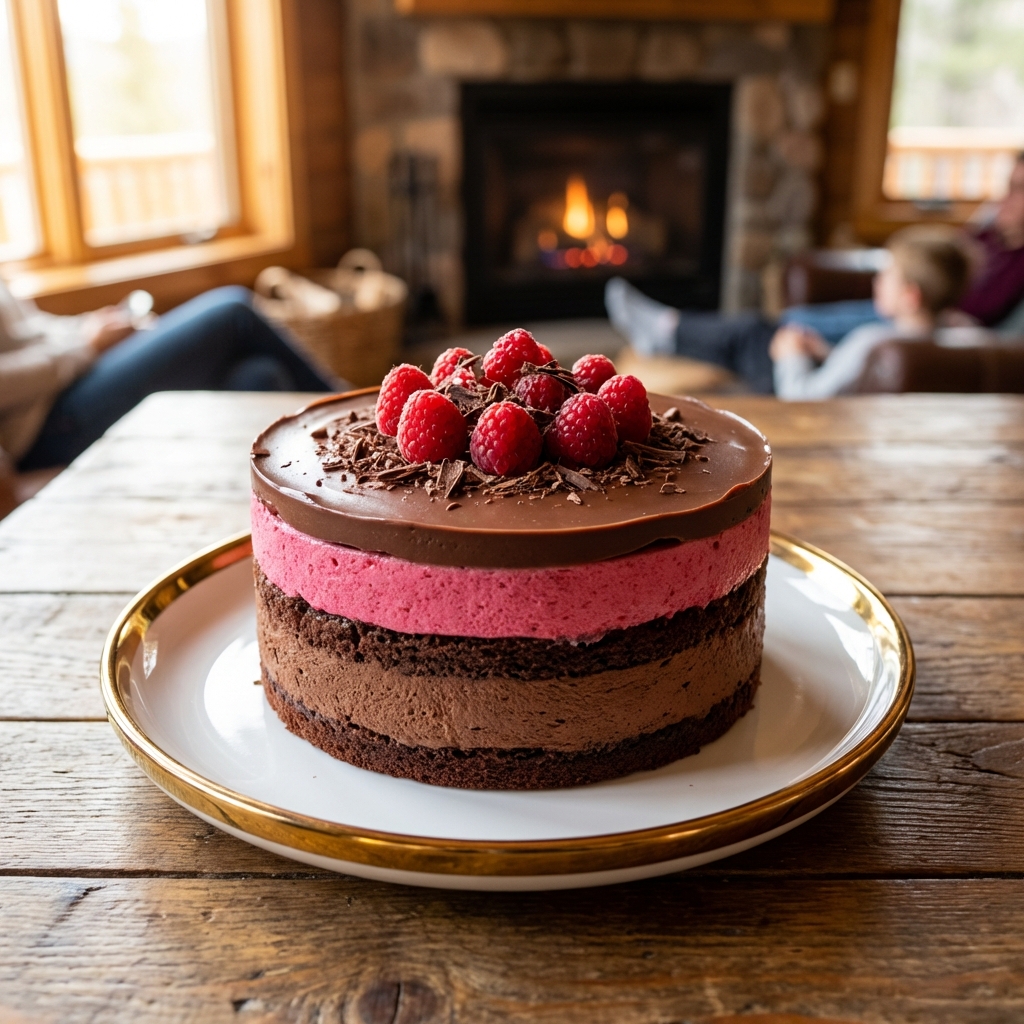 Creamy Raspberry Chocolate Mousse Cake Recipe Deli