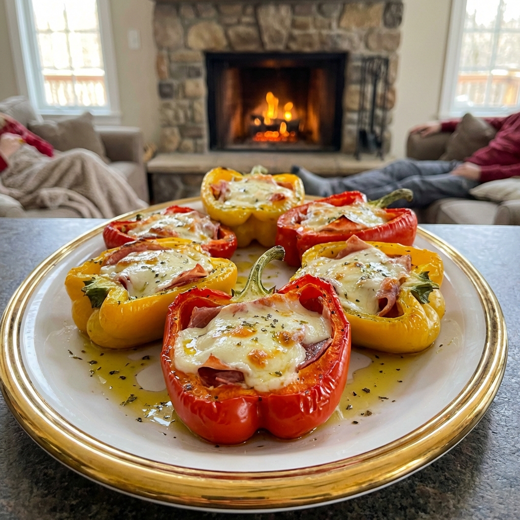 Air-Fryer Antipasti Stuffed Peppers Recipe - Tasty Delight