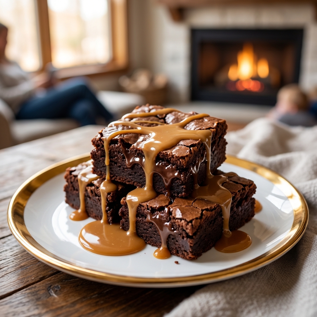 Irresistible Brownies with Butterscotch Sauce Recipe