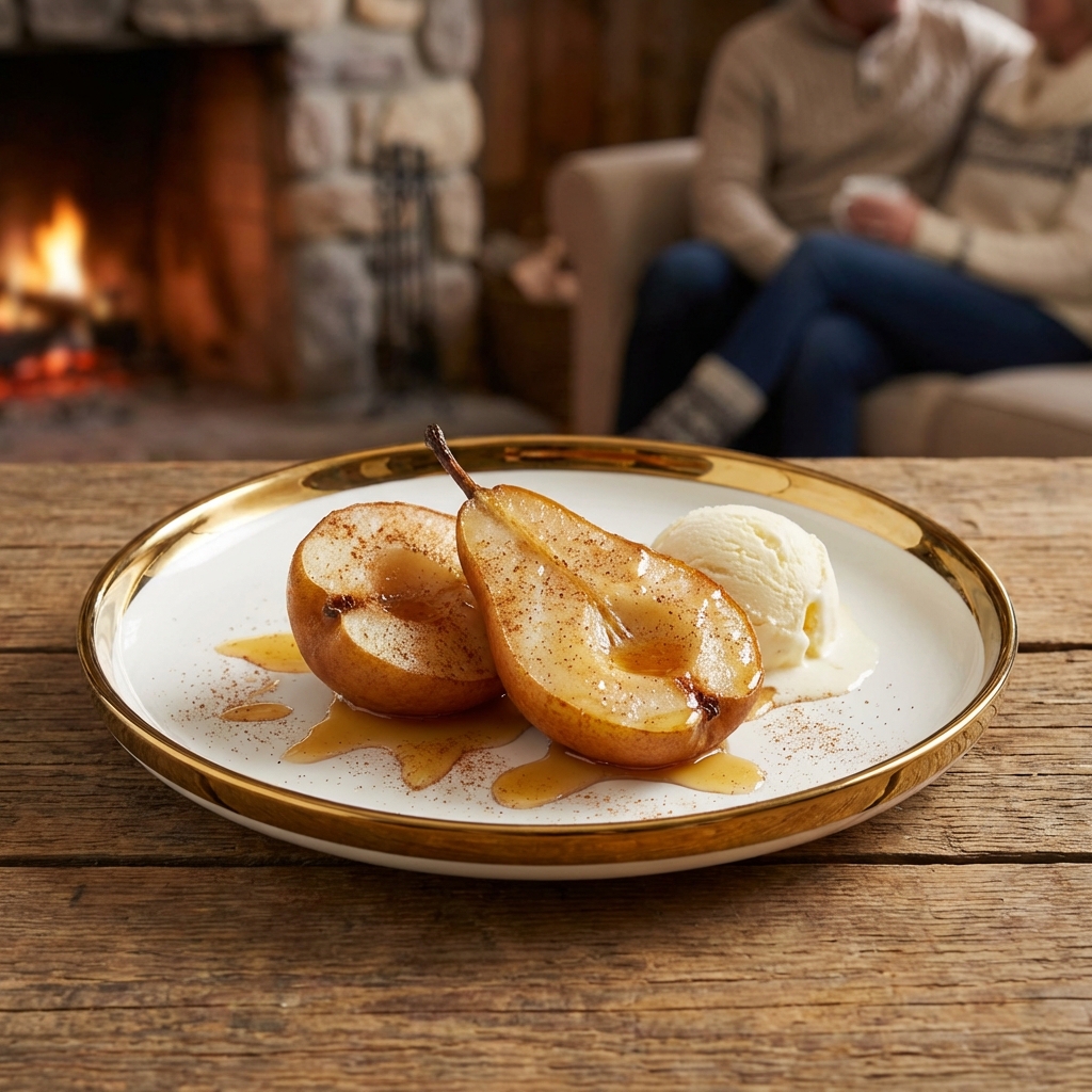Irresistible Maple Vanilla Baked Pears (GF) Recipe