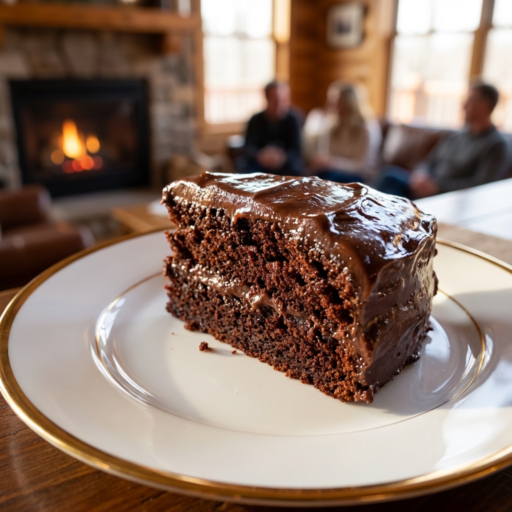 Moist Chocolate Cake with Rich Fudge Frosting Reci