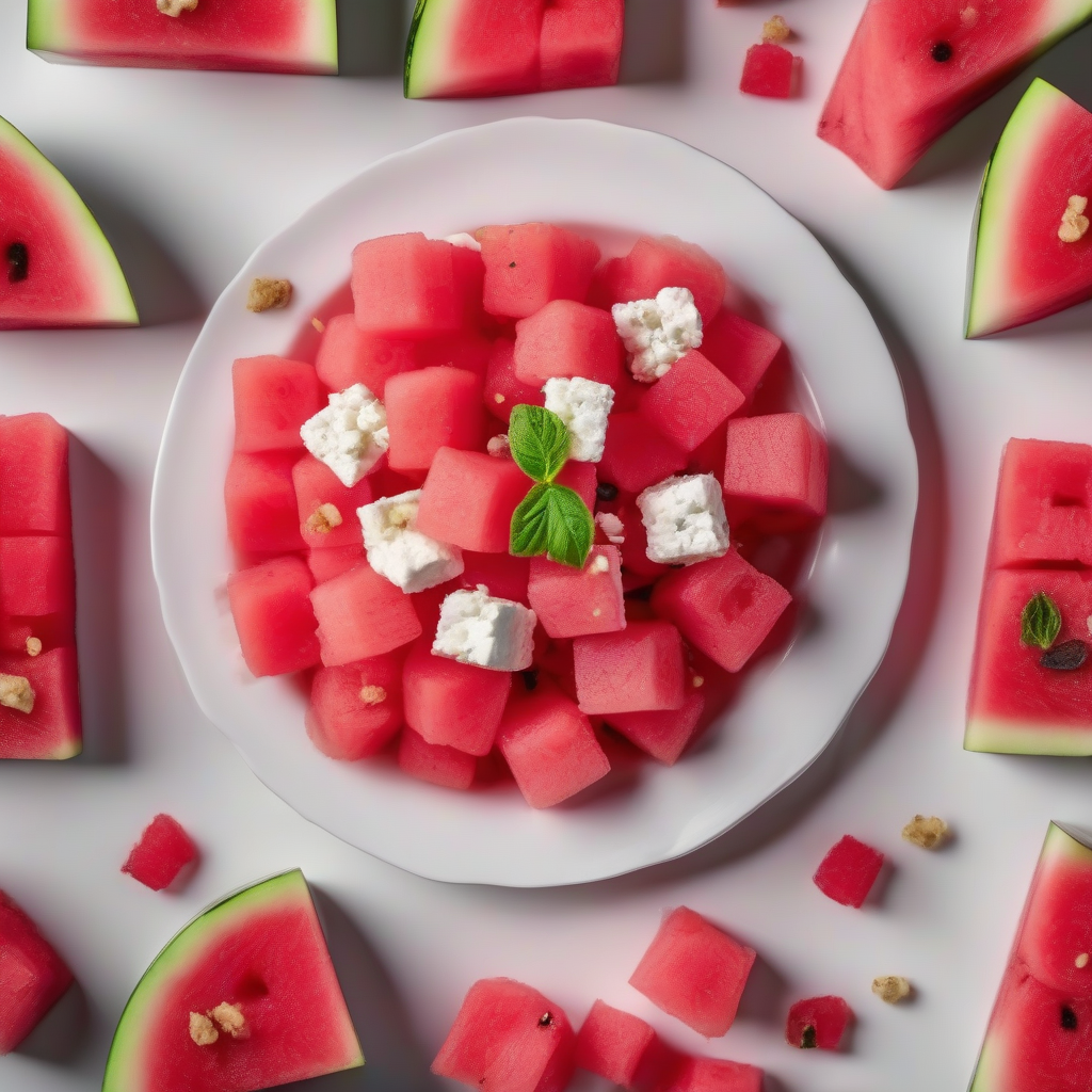 Refreshing Summer Delight: Watermelon and Feta Fusion