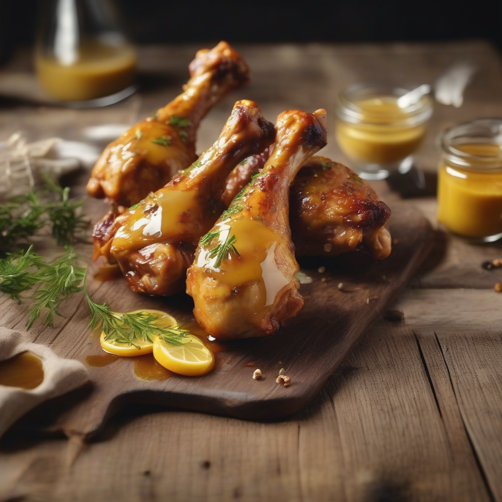 Savory Oven-Baked Chicken Drumsticks with a Honey-Mustard
