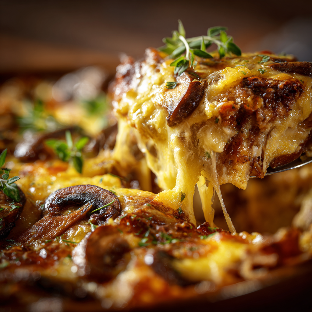 Easy Cheesy Mushroom Casserole Recipe for Family Dinner