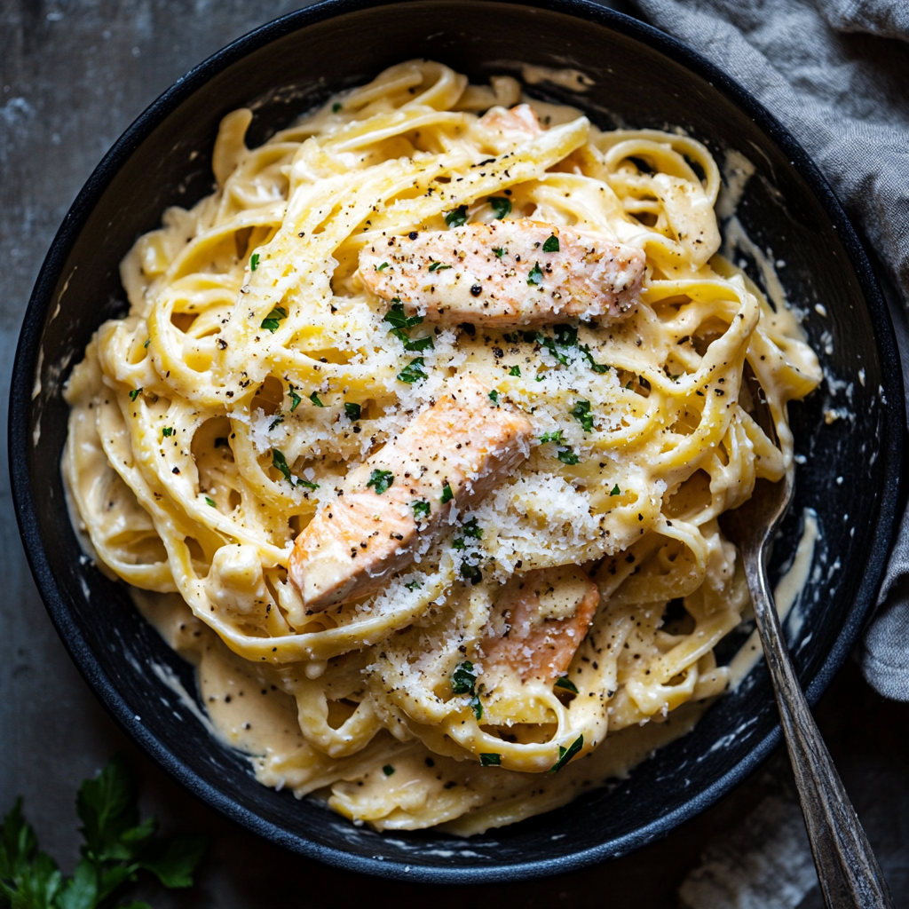 Delicious Salmon Alfredo Pasta Recipe