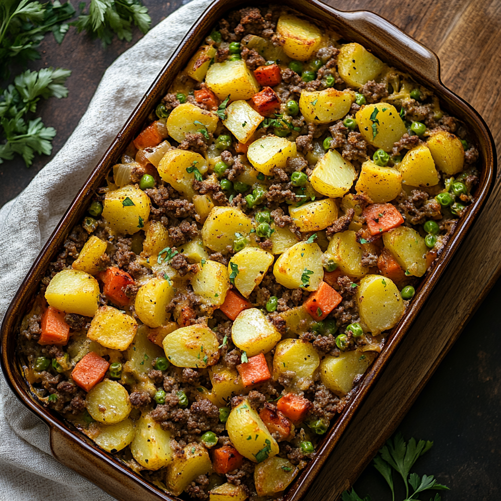 Tasty Hobo Casserole Ground Beef Recipe