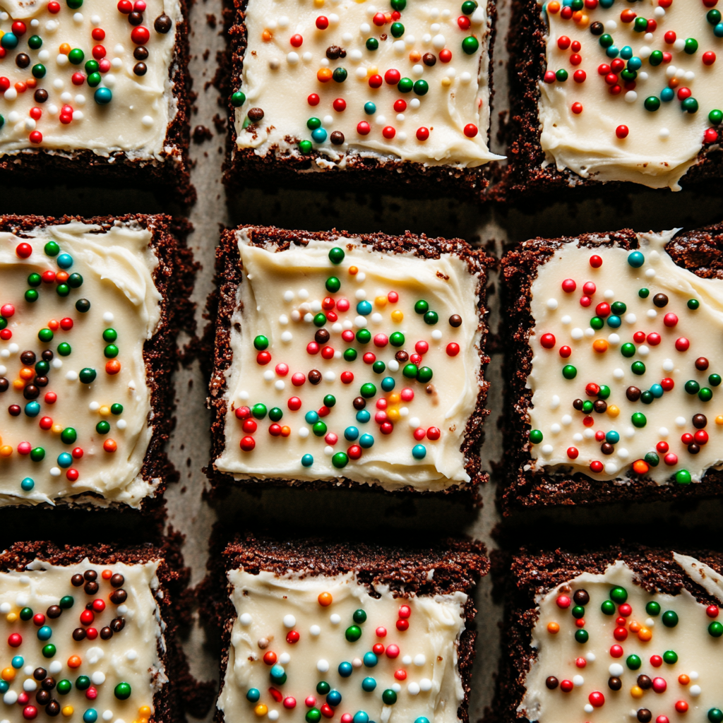 Frosted Christmas Brownies - Irresistibly Festive Dessert