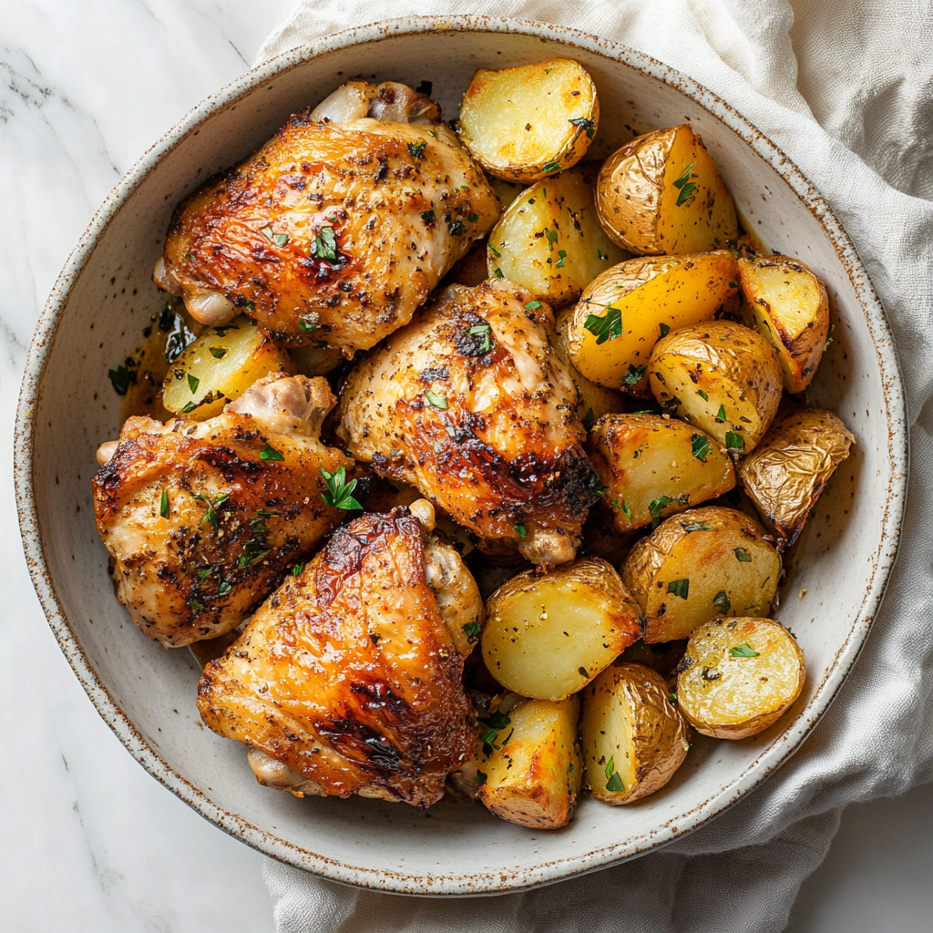 Delicious Air Fryer Chicken and Potatoes Recipe