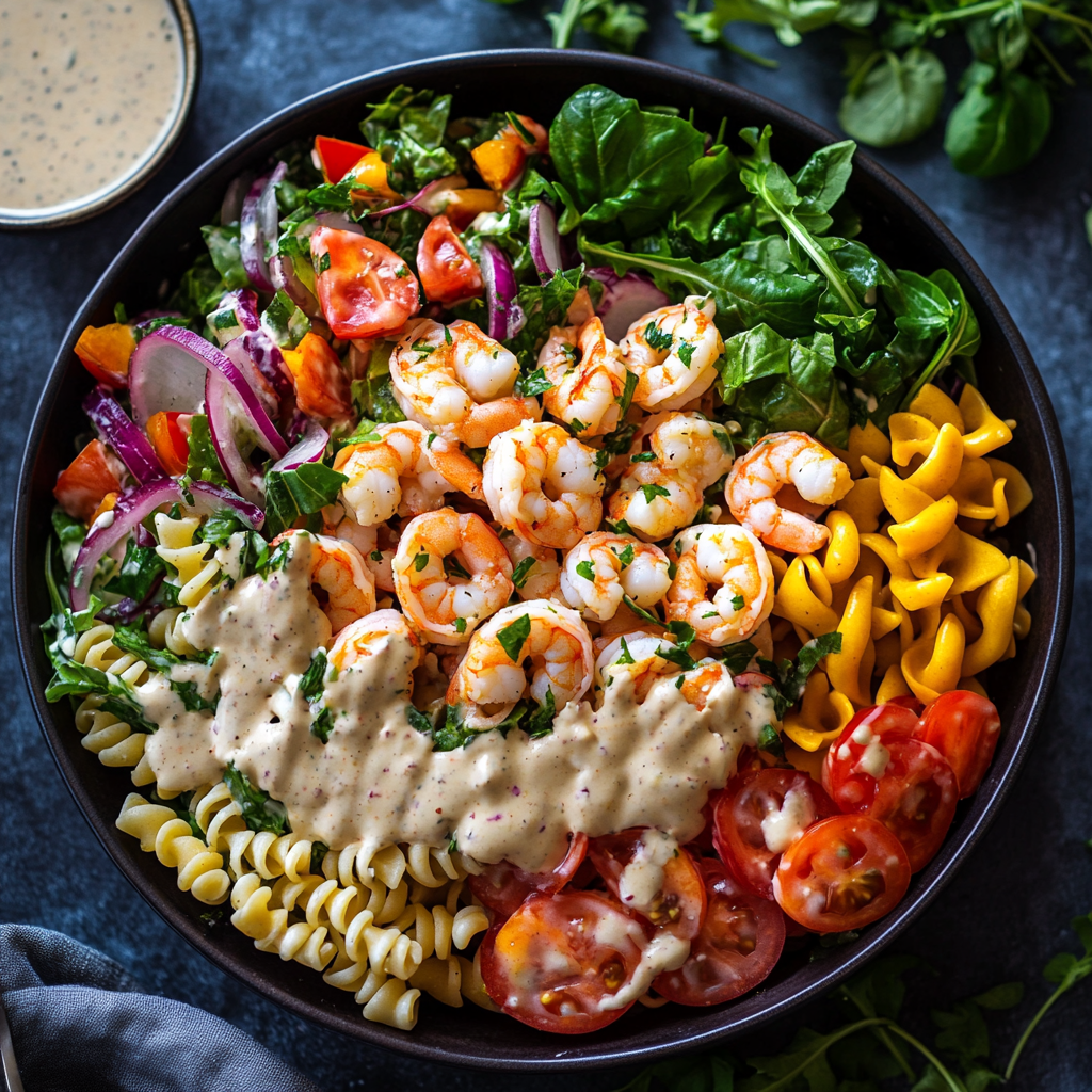 Insalata di Pasta Fredda con Gamberetti Saporita