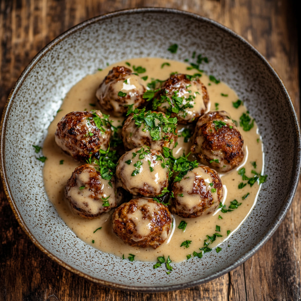 Albóndigas Suecas con Salsa Cremosa y Sabor Inigualable