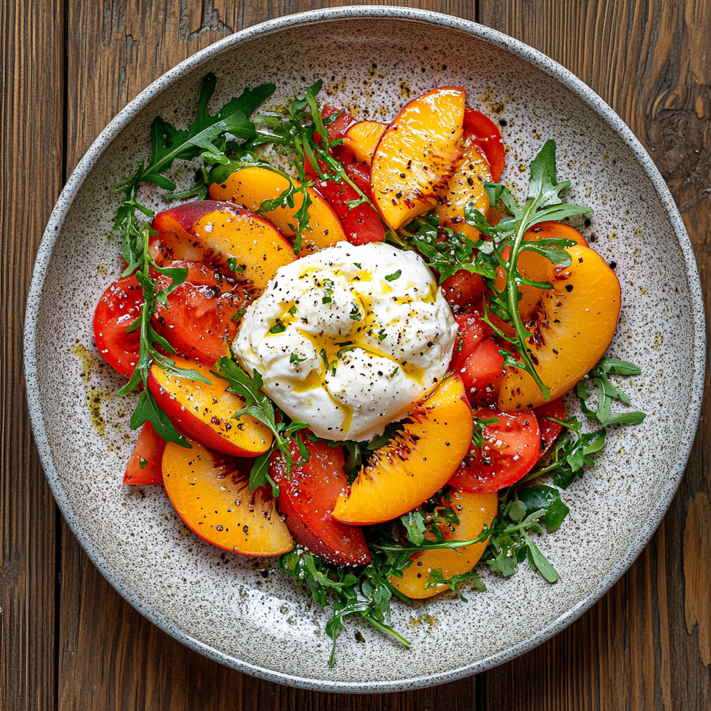 Amazing Peach Burrata Salad for a Fresh Summer Meal